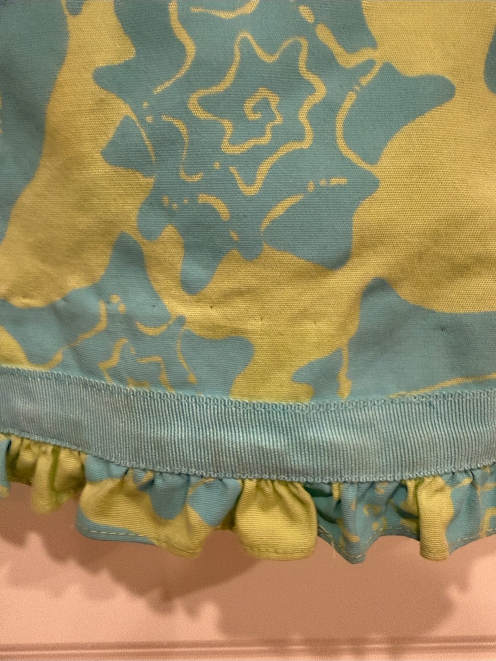 Vintage Lilly Pulitzer Lime & Aqua Strapless Seashell-Print Mini Dress - Picture 3 of 11